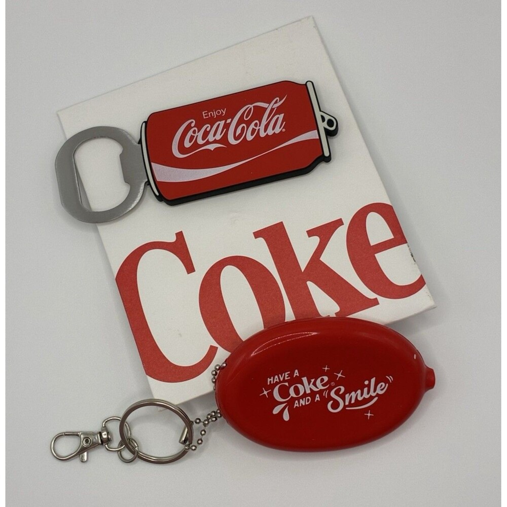 Coke collectibles keychain coin and magnetic bottle opener NEW coca cola